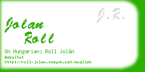 jolan roll business card
